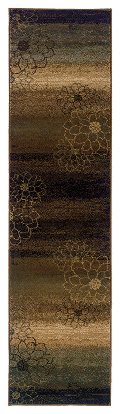 Hudson 074A1 Brown/Beige 1'10"x7'6" Rug