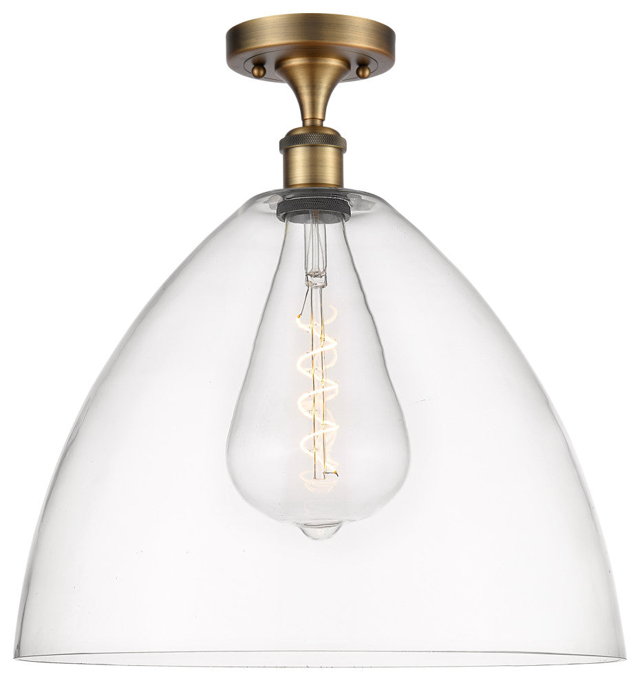 Innovations 516-1C-BB-GBD-162-LED 1 Light Semi-Flush Mount, Brushed Brass