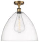 Innovations 516-1C-BB-GBD-162-LED 1 Light Semi-Flush Mount, Brushed Brass