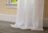 Juliette Crochet Tab Top Sheer Window Panel, White, 52''x108''
