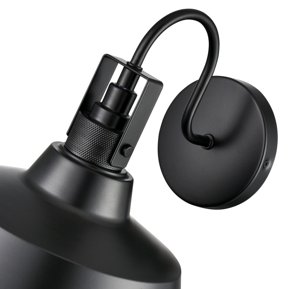 1 Light 10 in. Powder Coated Black Outdoor