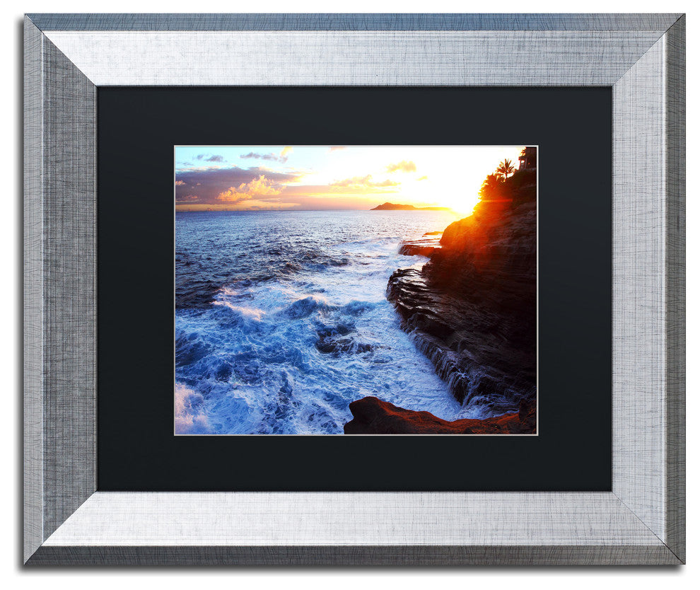 Jason Shaffer 'Hawaii 4' Matted Framed Art, Silver Frame, Black Mat, 14x11