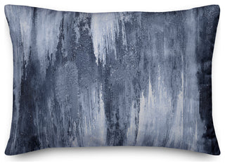 Blue Painted Abstract 14x20 Indoor/Outdoor Pillow