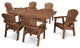 POLYWOOD 7-Piece Seashell Dining Set, Teak