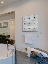 "Grey Flowers" Wall Art on Wood, 40"x40"