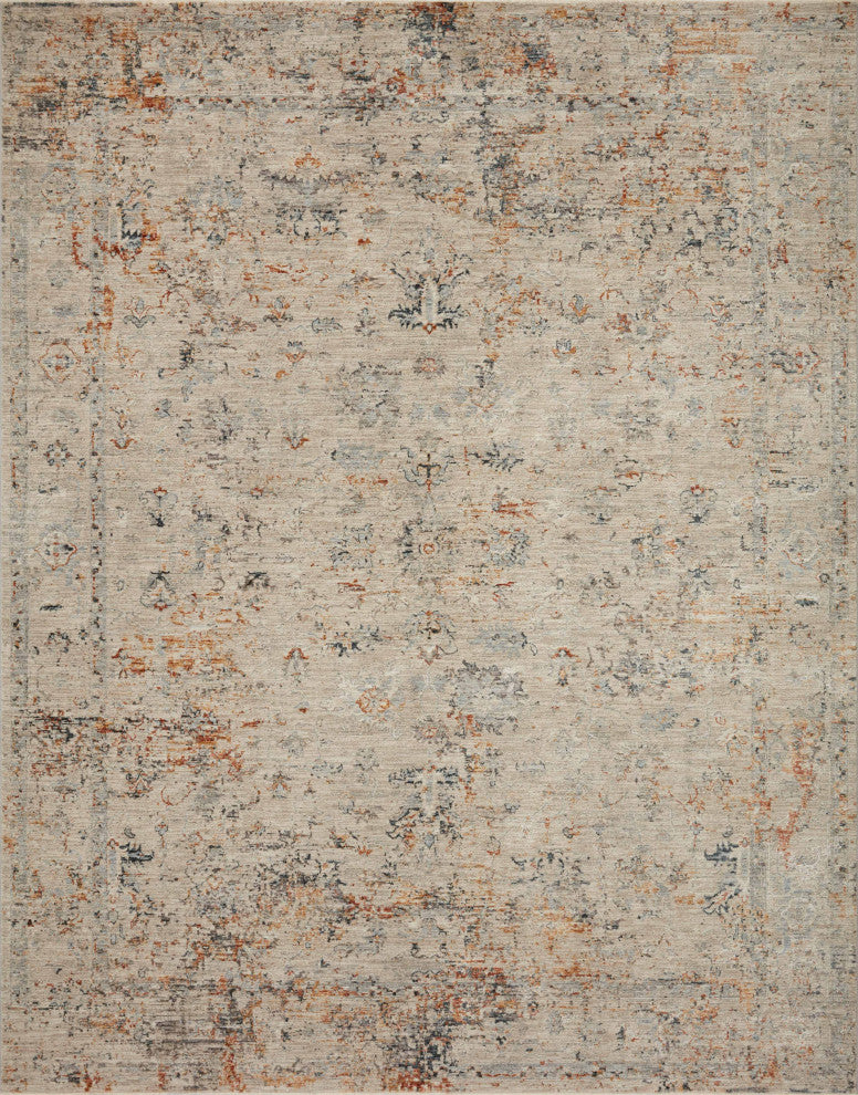 Loloi Axel Silver / Spice 4'-0" x 5'-7" Area Rug