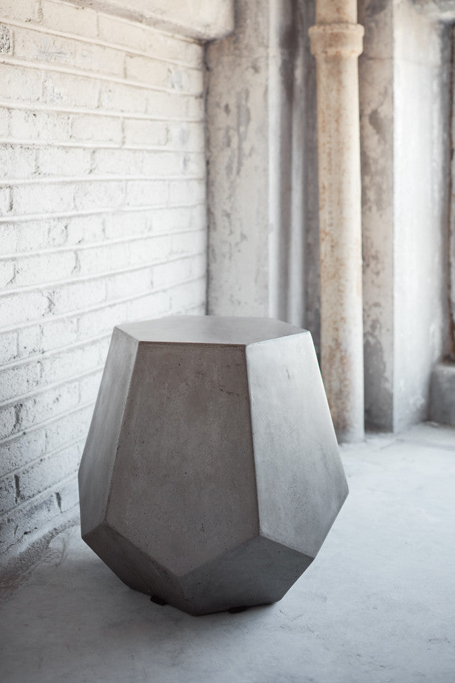 Mixx Faceted Stool, Dark Gray