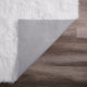 My Magic Carpet Washable Faux Fur White Shag Rug, 3'x5'