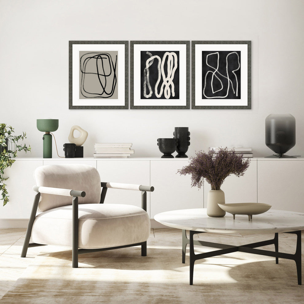 Naive Lines I Artwork, 3-Piece Set