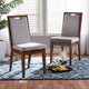 Billy Modern 2-Piece Dining Chairs, Walnut Brown
