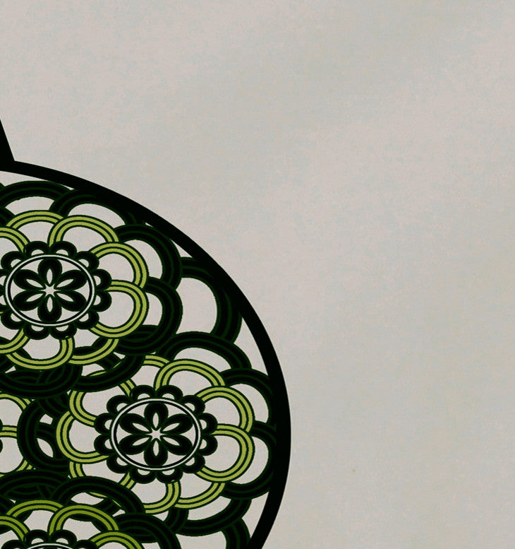 Decorative Holiday Placemat, Set of 4 Geometric, Dark Green