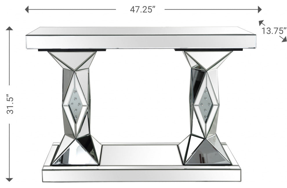 Silver Prism Console Table