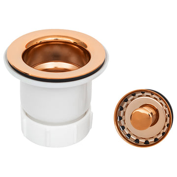 12" Round Hammered Copper Bar Sink, 2" Drain Opening, Polished Copper