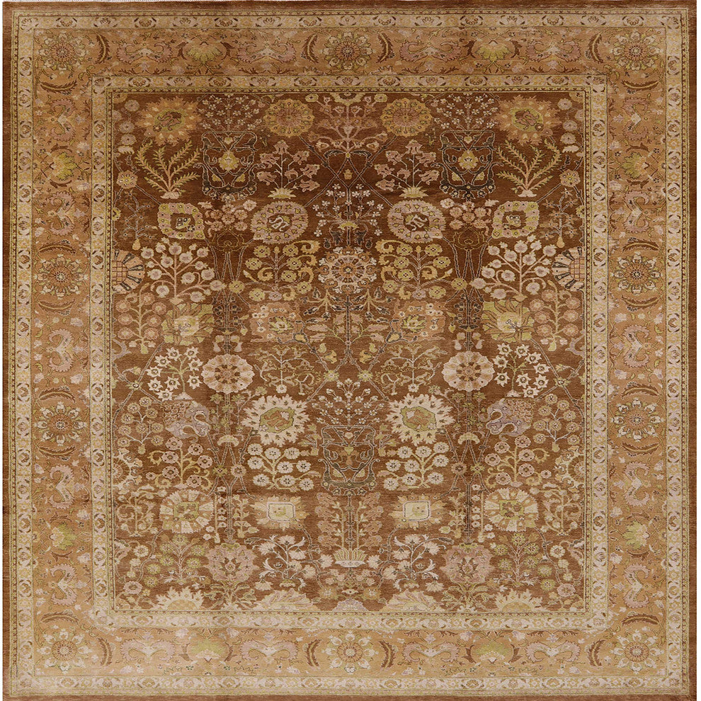 Ahgly Company Indoor Square Mid-Century Modern Area Rugs, 4' Square