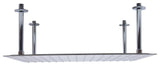 20" Rectangular Brushed Solid Stainless Steel Ultra Thin Rain Shower Head, Brush