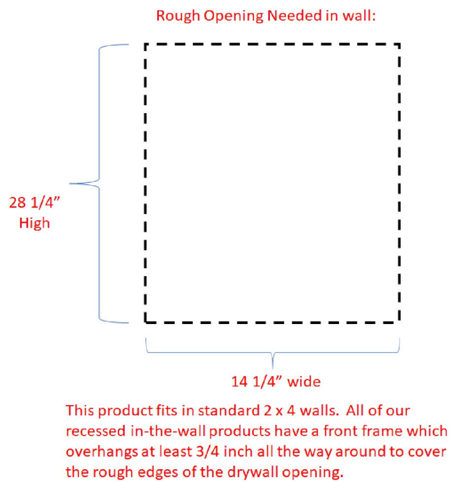 Delta Recessed Unfinished Medicine Cabinet 29.5h x 15.5w x 3.5d
