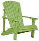 Poly Deluxe Adirondack Chair, Lime Green
