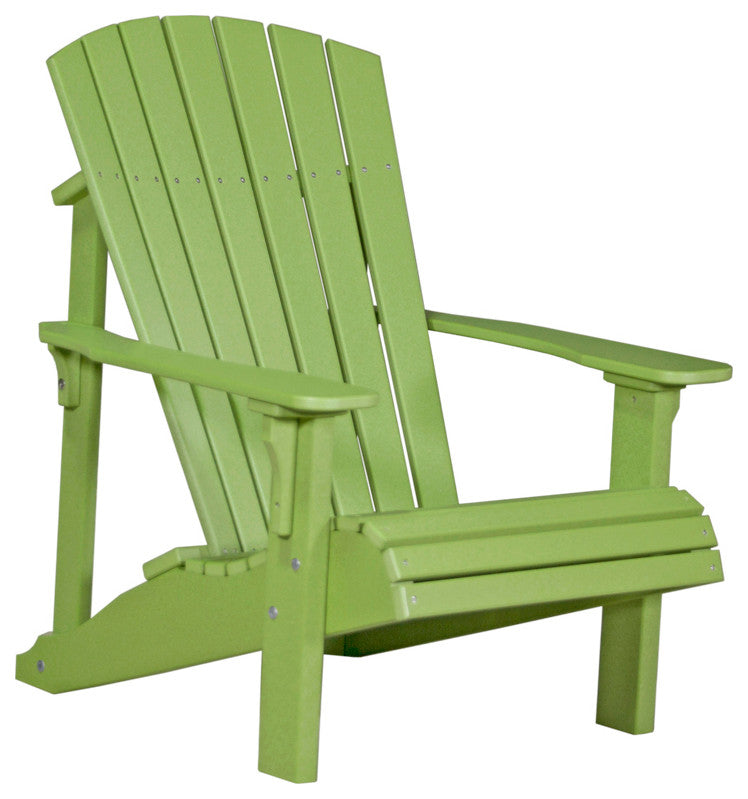 Poly Deluxe Adirondack Chair, Lime Green