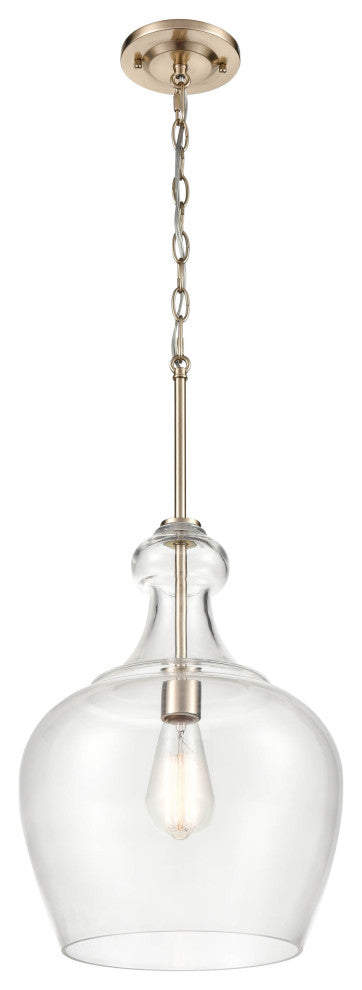 1 Light 12 in. Modern Gold Pendant