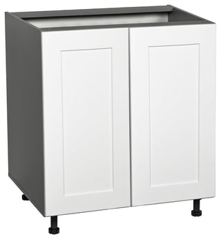 33 Base Cabinet High Double Door with Shaker White Matte door