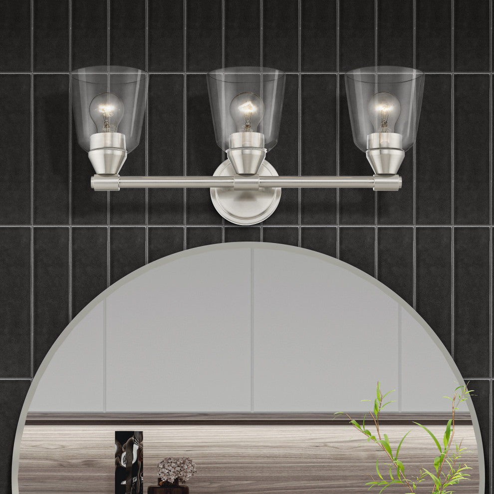 Catania 3-Light Brushed Nickel Vanity Sconce
