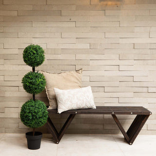 Lifestyle environment with bench; product fully visible