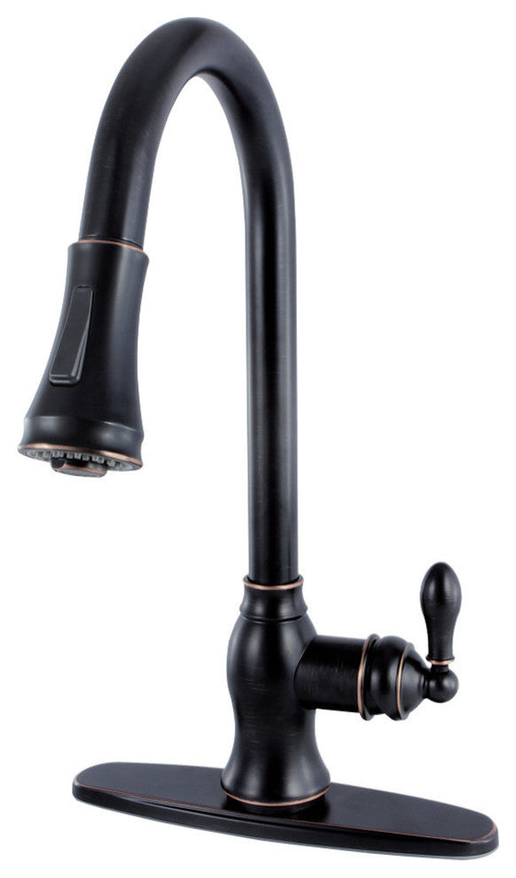 American Classic Single-Handle Pull-Down Sprayer Kitchen Faucet, Naples Bronze