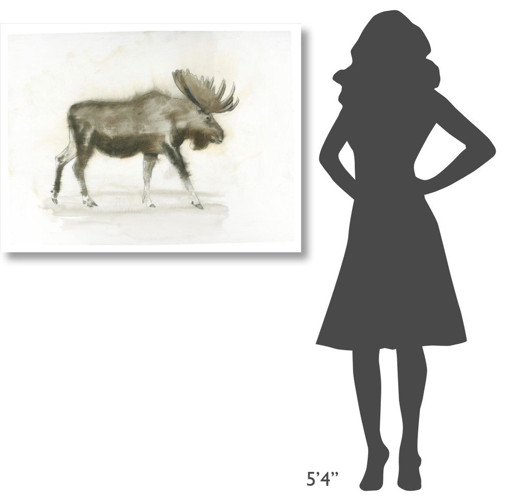 "Dark Moose" Digital Paper Print by James Wiens, 42"x32"