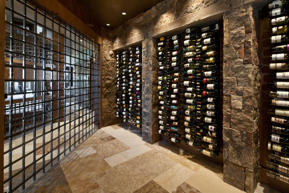 W Series Luxe Wine Rack 6 Wall Mounted Bottle Storage Kit, Chrome, 54 Bottles