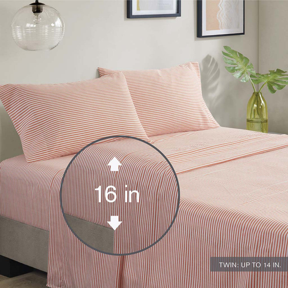 Madison Park Essentials Jaxon Stripe Comforter Set With Bed Sheets