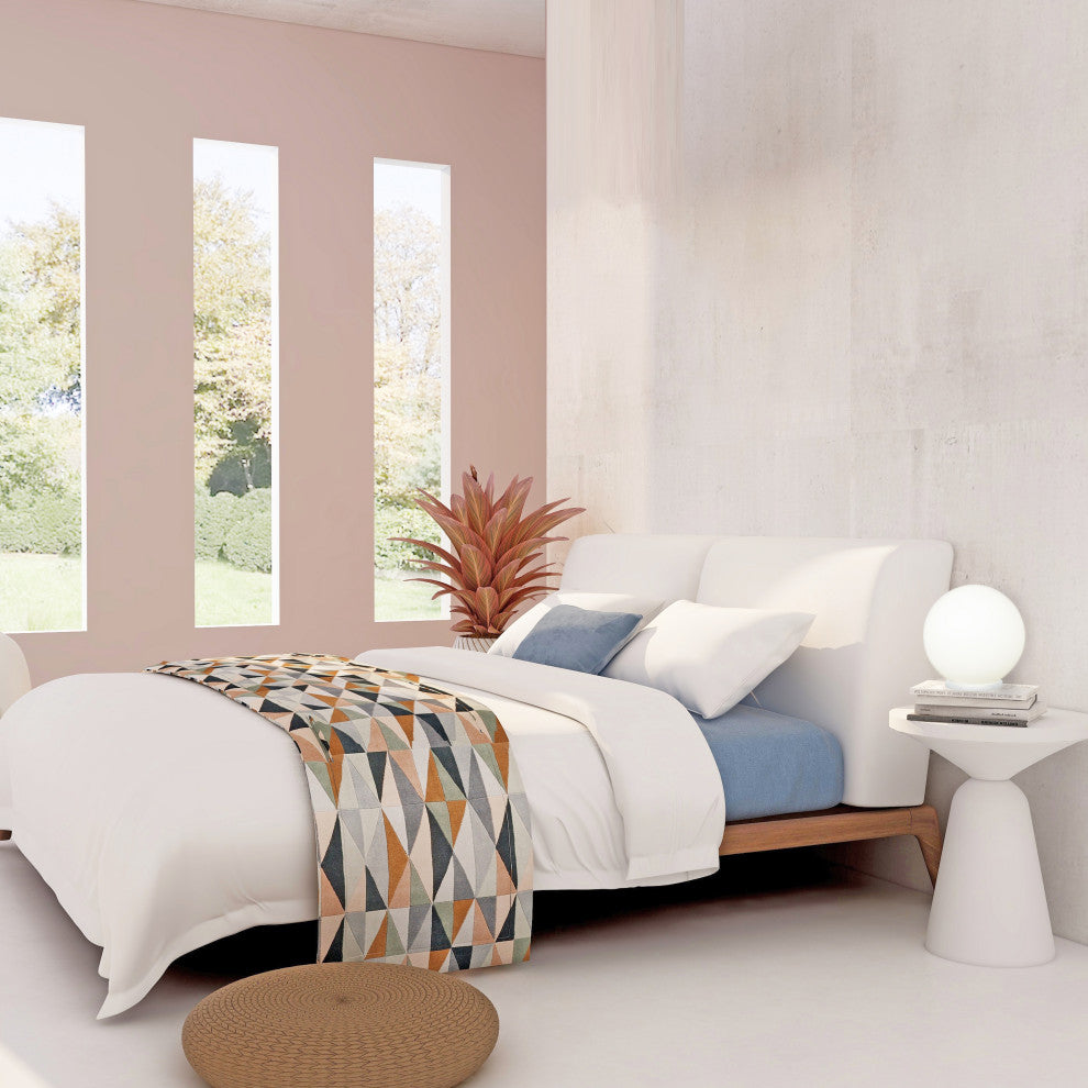 Rondo, 1-Light Round Table Lamp, White Finish, Opal Frosted Glass Shade