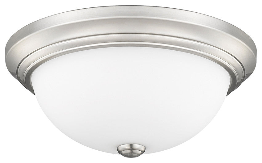 2 Light 13" Brushed Nickel Flushmount