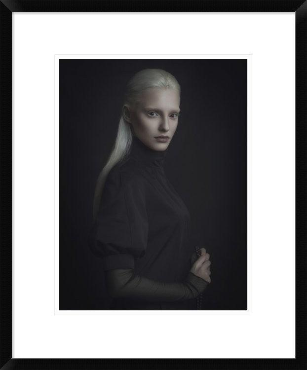 "Pale Portrait" Framed Digital Print by Yuri Shevchenko, 20"x24"