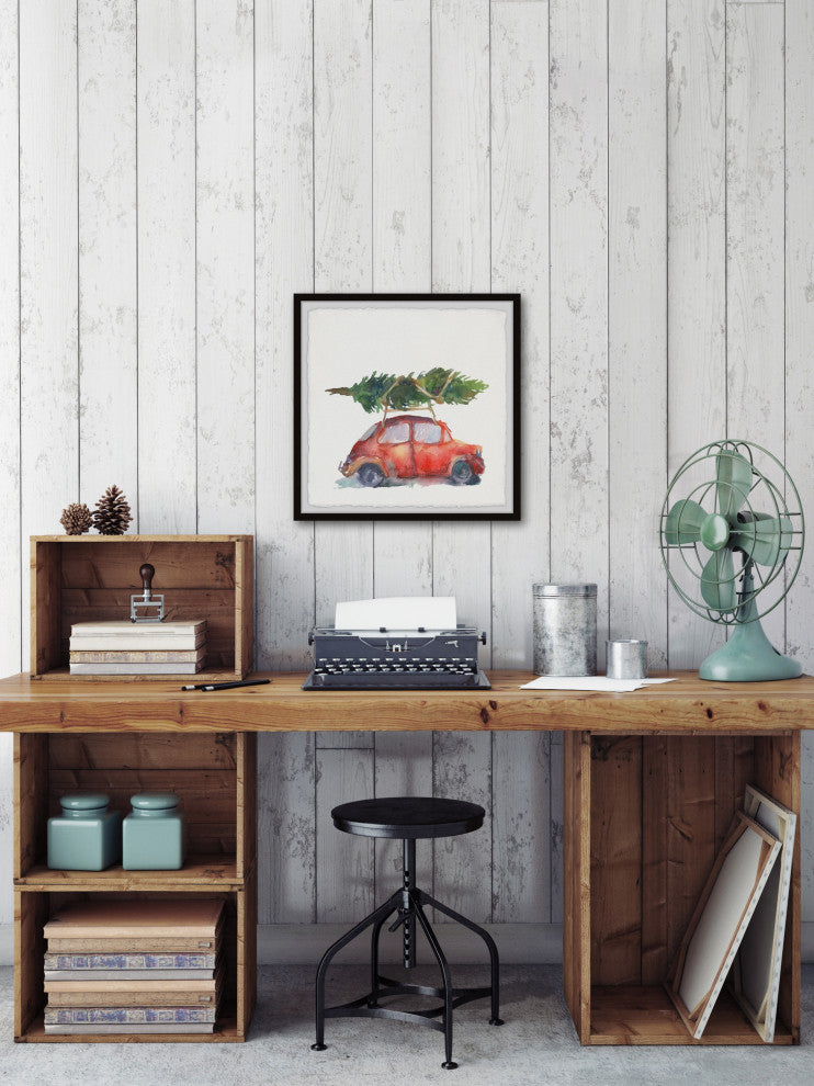 "Starting the Holidays" Framed Painting Print, 12x12