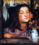 Dante Gabriel Rossetti Girl at Lattice - 20" x 25" Premium Canvas Print