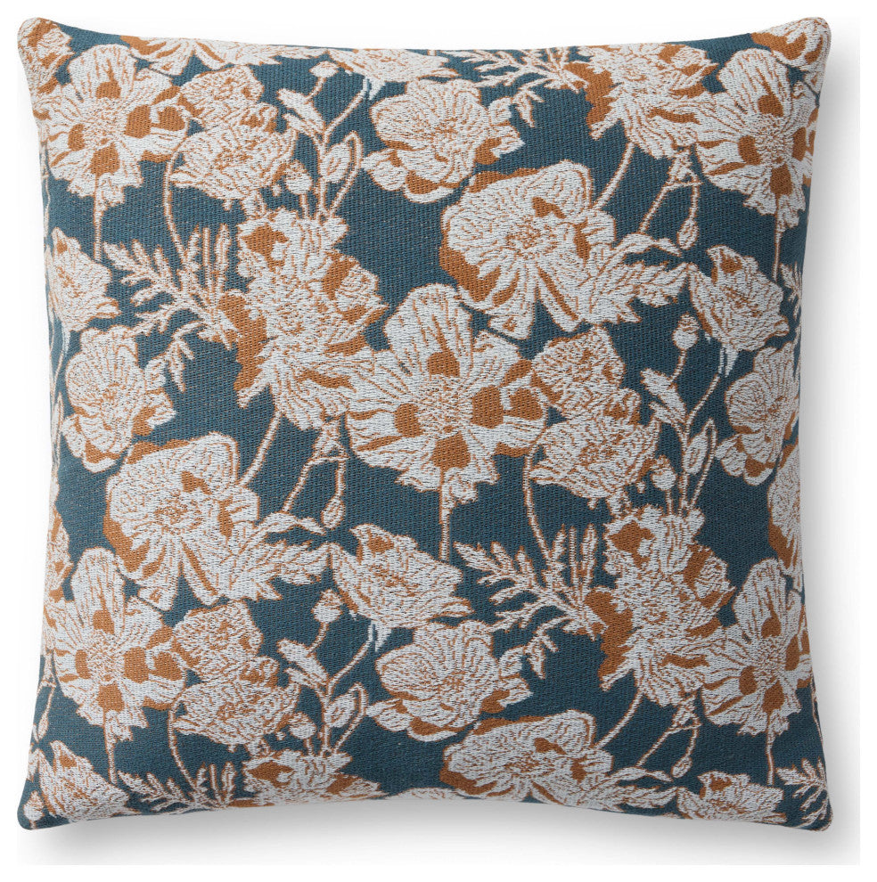 Chris Loves Julia x Loloi Matilda Blue / Orange 18'' x 18'' Cover Only