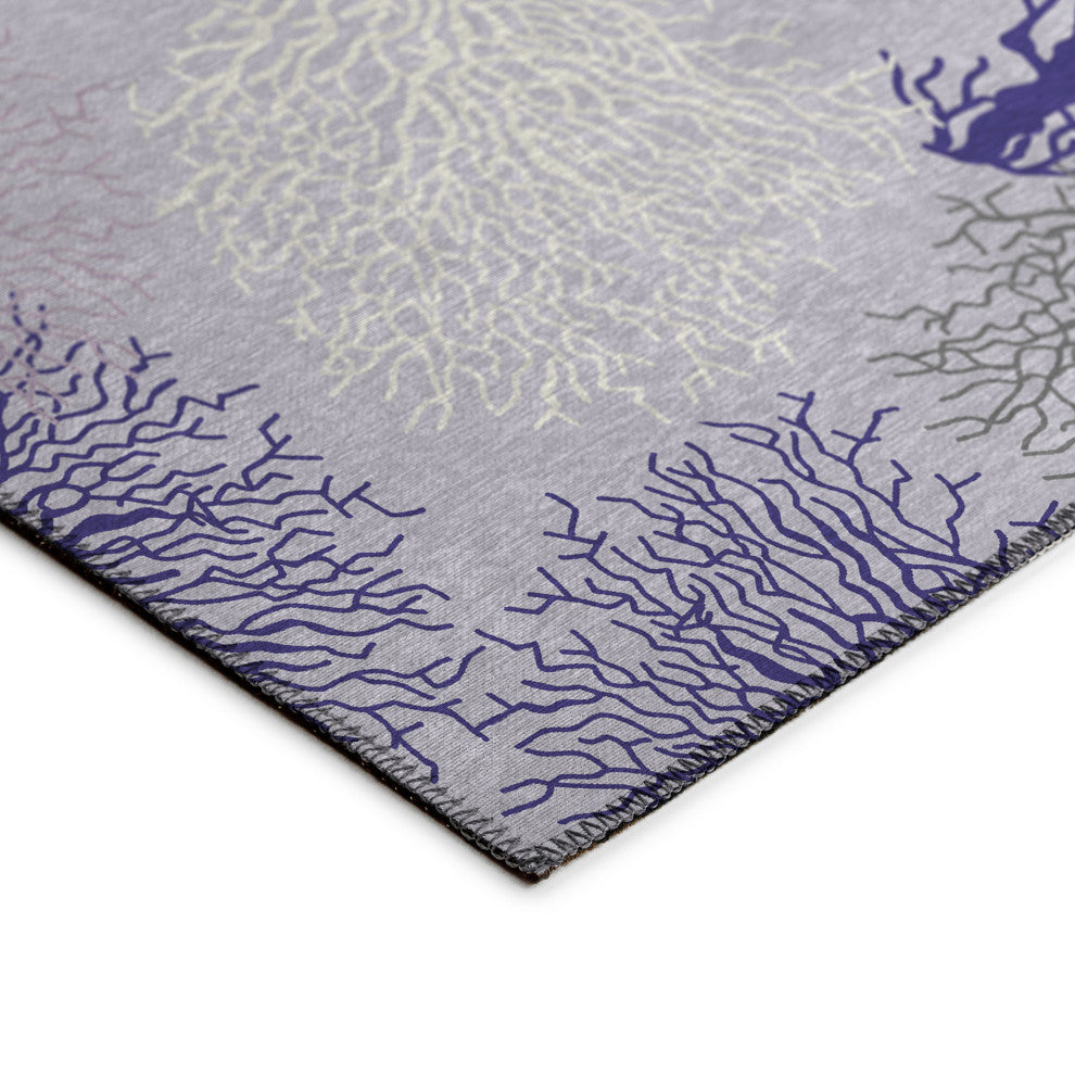 Indoor/Outdoor Seabreeze SZ3 Lavender Machine Washable 2'3" x 7'6" Runner Rug
