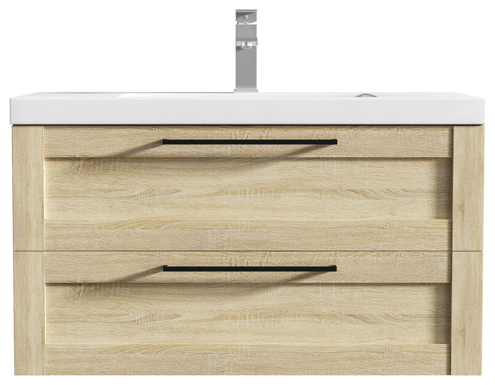 The Cosmo Wall Mounted Modern Bathroom Vanity, Ace, 36"