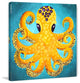 Marmont Hill, "Yellow Octopus" by Nicola Joyner Painting Wrapped Canvas, 24x24