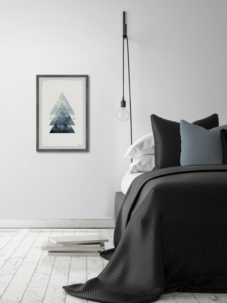 "Triangular Forest" Framed Painting Print, 16"x24"