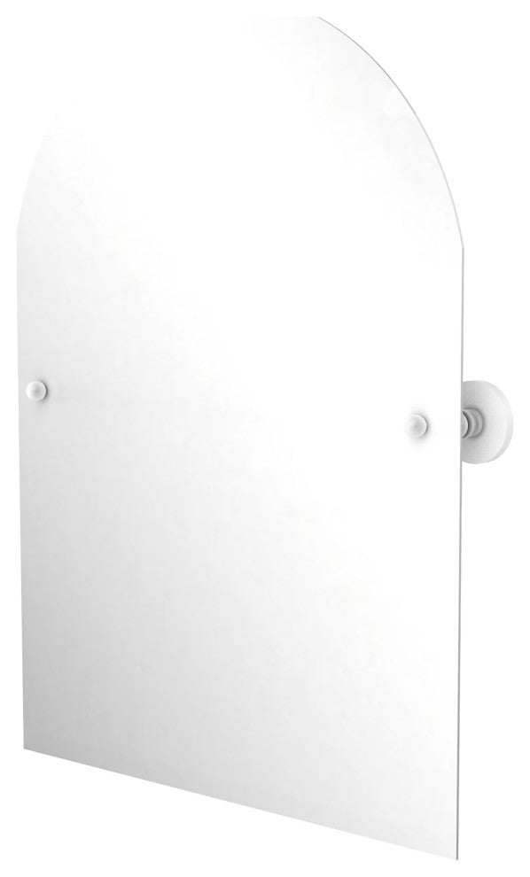 Prestige Skyline Frameless Arch Beveled Edge Tilt Mirror, Matte White