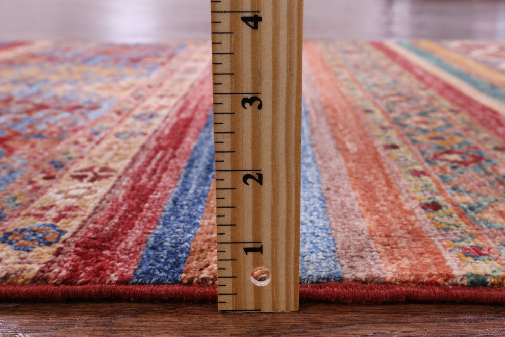 2' 9" X 8' 6" Runner Khorjin Super Kazak Handmade Wool Rug Q11242
