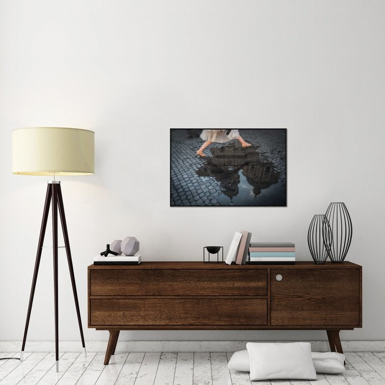 "Jump" Framed Canvas Giclee by Antonio Convista, 37x25"