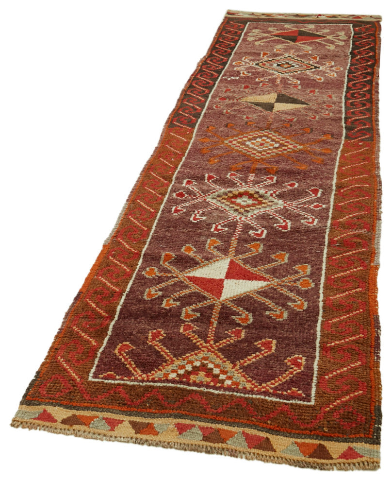 Rug N Carpet - Hand-knotted Anatolian 2' 10" x 12' 8" Rustic Runner Rug