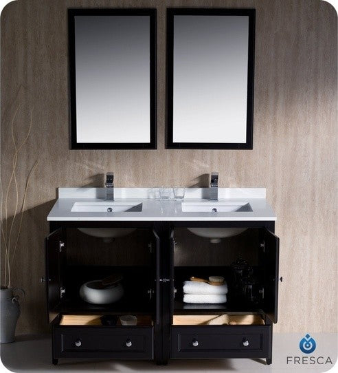 Oxford 48" Espresso Traditional Double Sink Vanity, FFT9131CH