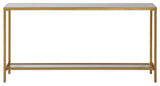 Uttermost 24685 Hayley 60"W Metal Console Table - Antiqued Gold Leaf