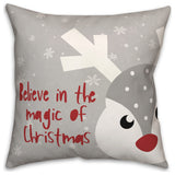 Believe, The Magic Deer 16x16 Spun Poly Pillow