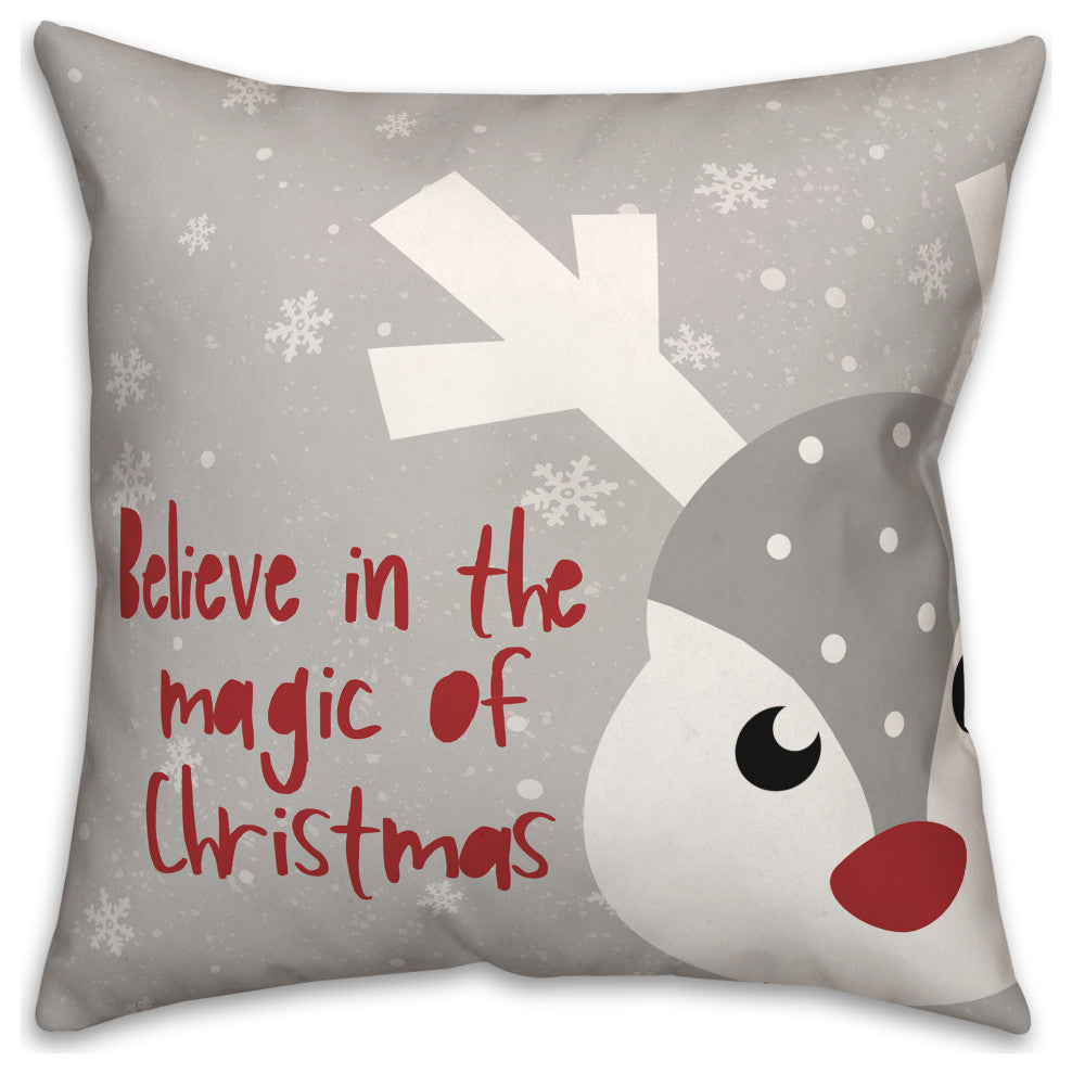 Believe, The Magic Deer 16x16 Spun Poly Pillow