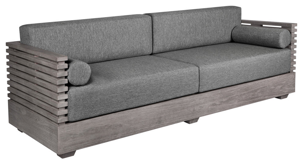 Vivid Outdoor Patio 4-Piece Conversation Set Gray Olefin Cushions