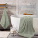 Organic Cotton Feather Touch Quick Dry Wash Cloth, Green Tint, Pack 30